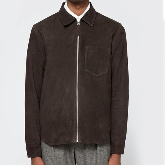 Our Legacy Other - Our Legacy SS15 Brown 100% Genuine Leather Suede Zip Up Jacket